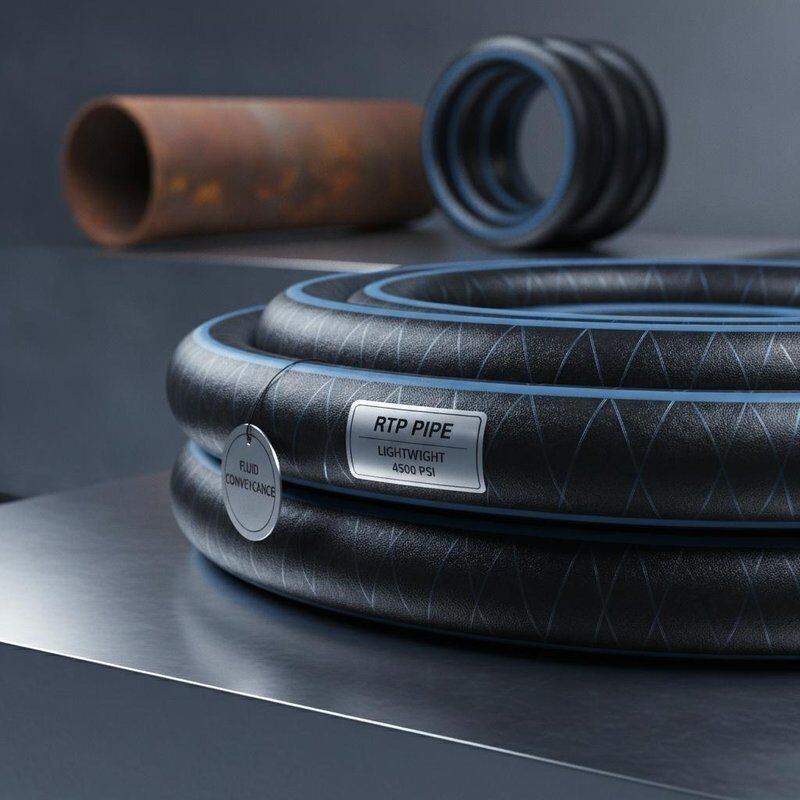Reinforced Thermoplastic Polymer RTP Pipe Lightweight Compared To Metal Pipes Pressure Rating Up To 4500 Psi Designed For Fluid Conveyance